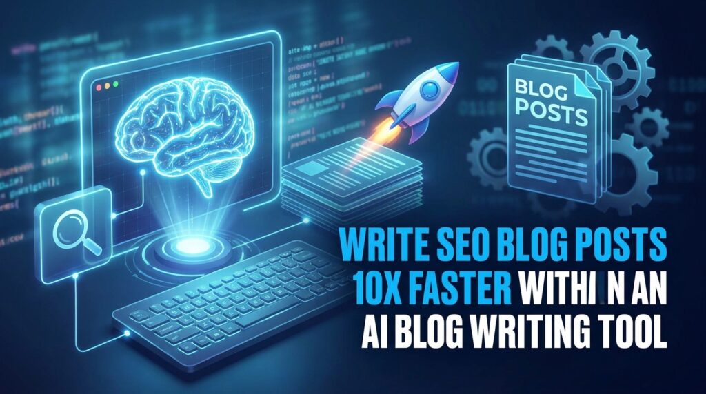 Write SEO Blog Posts 10x Faster with an AI Blog Writing Tool